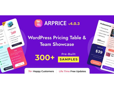 ARPrice 4.1.3 WordPress Pricing Table
