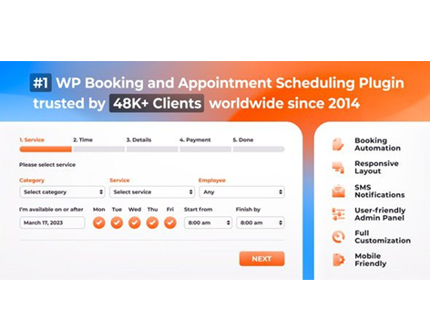 Bookly Pro Appointment Booking and Scheduling