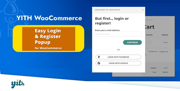 Download free YITH Easy Login & Register Popup for WooCommerce