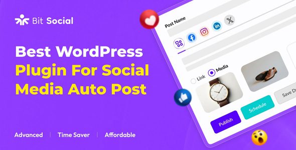 Bit social pro social media scheduler and auto poster plugin