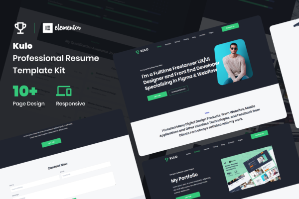 Kulo Professional Resume Elementor Template Kit - global styles