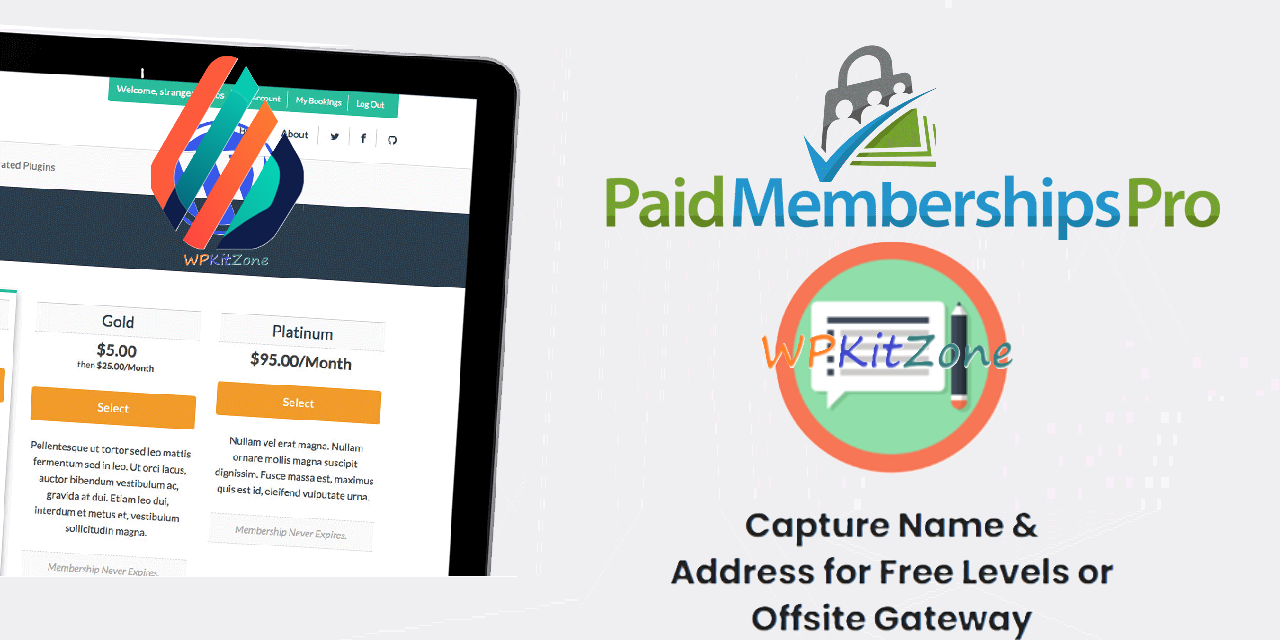 wpkitzone.com pmpro name address for free levels