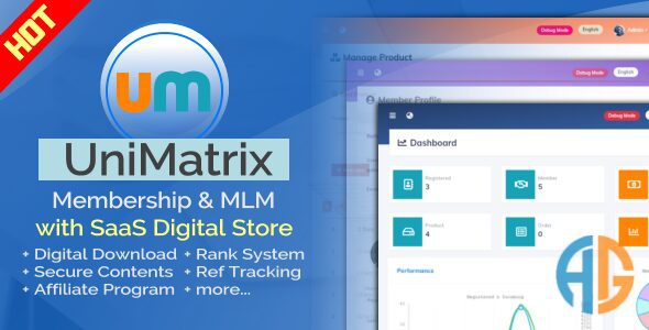 UniMatrix 5.4.0 – Membership and MLM Script with SaaS Digital Store
