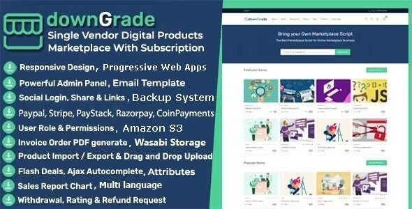 Download downGrade Digital Marketplace Scripts